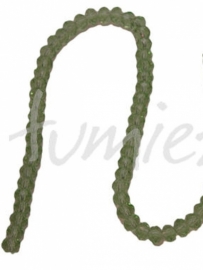 01421 Glaskraal imitatie swarovski faceted Abacus streng (±20cm) Groen 4mmx6mm 1 streng