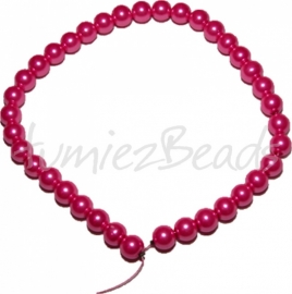 03489 Glasperle strang (±30cm) Pink 12mm 1 strang