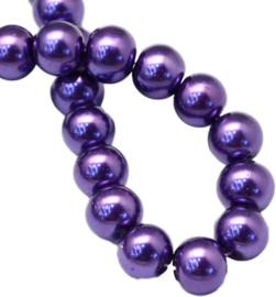 04015 Glasparel Purple 3-4mm; gat 0,5mm 1 streng ±30cm