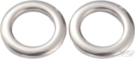 04800 Ringetjes Gesloten (201 Stainless steel) Metaalkleurig 25,5x3mm; gat 16mm 2 stuks