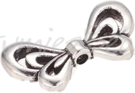 01395 Spacer vleugel Antiek zilver (nikkelvrij) 10mmx17mmx2,5mm; gat 1,5mm 5 stuks