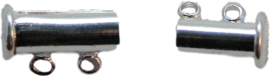 01409 Magneetschuifslot 2-rings Zilverkleurig 15mmx7mm