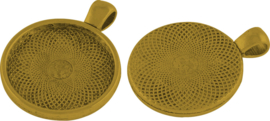 04503 Bedel Cabochonsetting Antiek goud (Nikkelvrij) 36mmx28mmx6mm 1 stuks
