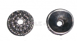 00666 Käppchen bobbels Antiksilber (Nickelfrei) 10mmx3mm 11 stück