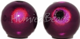 03370 Acryl perle miracle Violett 12mm; loch 2mm 6 stück
