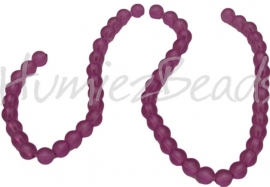 01741 Glasperle frosted strang ±40cm Violett 8mm 1 strang