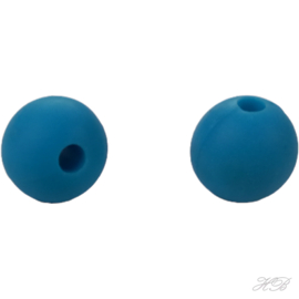 04852 Siliconenkraal Rond Babyblauw 9mm; gat 2mm 9 stuks