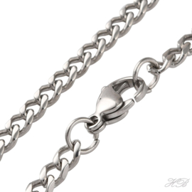 K-0012 Ketting  Metaalkleurig 602x3,5x1mm 1 stuks