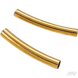 04080 Buiskraal  Goudkleurig 304 Stainless steel  25x2mm; gat 1mm 4 stuks