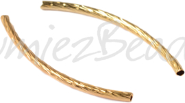 02808 Schlauch Korne Goldfarbe 35mmx2mm; loch 1mm ±20 stück