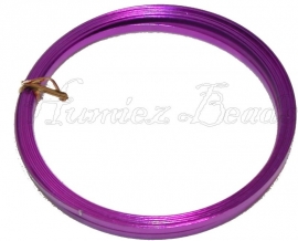 A-5008 Aluminumdraht plat Violett 5mm 10 meter