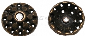 02161 Käppchen punkte Bronzefarbe (Nickelfrei) 11mmx4mm 15 stück