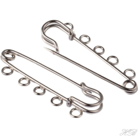 01232 Kiltspeld 5-rings Metaalkleurig 50x16mm; gat 3mm 1 stuks