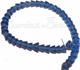 02609 Glasperle strang (±30cm) Blau 5mmx5-7mm 1 stück