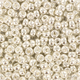 MR-08090 Miyuki Rocailles bright sterling plated (8-961) 8/0 ±1 gram