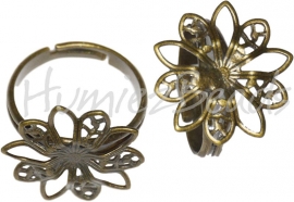 00383 Fingerring Antikbronze Ringgröße 17mm~18mm; fassungen 18mm 1 stück