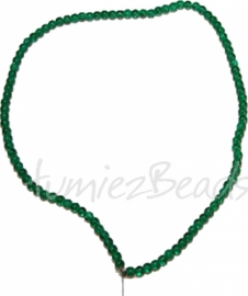 03554 Glaskraal streng (±40cm) crackle Groen 4mm 1 streng