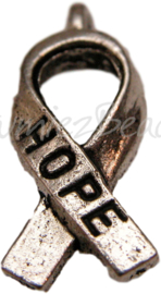 00090 Bedel Ribbon of hope Antiek zilver 11 stuks