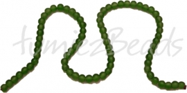 01273 Glaskraal frosted streng ±40cm Groen 6mm 1 streng