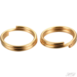 05916 Splitring  Goudkleurig (14k) (304 stainless steel)  4x1mm ±30 stuks