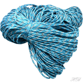 PARA-4033 Parakoord Blauw-wit-zwart-oranje 4mm 6 meter