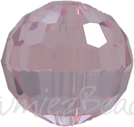 00359 Glasperle Imitation Swarovski 5000 round Light rose 10mm 4 stück