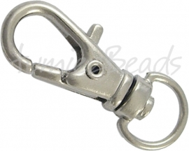 00355 Schlüsselanhänger Nickelfarbe 23mmx10mm