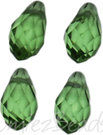 04335 Glaskraal druppel Peridot 4 stuks