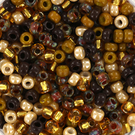 MR-08087 Miyuki Rocailles vintage brown (8-mix91) 8/0 ±12 gram