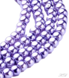 04683 Glasparel Streng (±40cm) Lavender 4mm; gat 0,8mm 1 streng