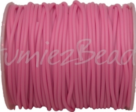 R-2005 Kautschukband Pink 2mm; loch 1mm 1 meter