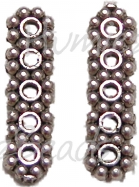 01062 Verdeler spacer daisy 5-gaats Antiek zilver (Nikkelvrij) 1,5mmx4,5mmx17mm 7 stuks