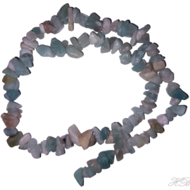 01277 Natuursteen streng ±40cm Amazonite Groen 5-8mm; gat 0,8mm 1 streng