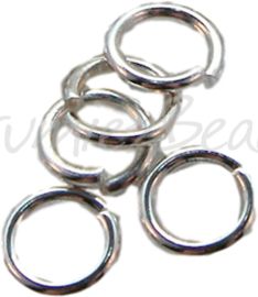 00203 Ringetjes zware kwaliteit Zilverkleurig (Nikkelvrij) 7mmx1mm ±55 stuks
