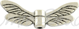 02213 Spacer vleugel Antiek zilver (Nikkelvrij) 7mmx20mmx3mm 5 stuks