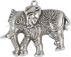 01572 Hanger olifant Antiek zilver (Nikkelvrij) 66mmx54mm 1 stuks