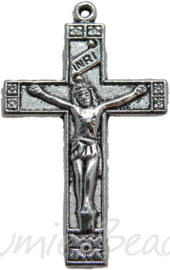 00490 Anhänger kreuz Antiksilber (Nickelfrei)