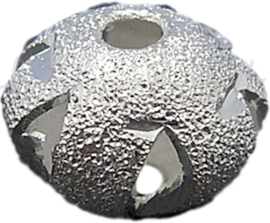 00191 Stardust perle Silberfarbe 9mmx6,5mm; loch 2mm 5 stück
