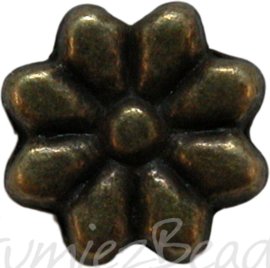 00887 Metall blume perle Bronzefarbe 9mm 7 stück