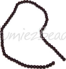 02832 Natuursteen hematite streng ±40cm Zwart 6mm 1 stuks