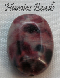 02405 Acryl perle oval Bordeaux 25mmx18mmx8mm 7 stück