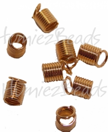 01909 Spiralklemmen Goldfarbe (Nickelfrei) 6mmx9mm 20 stück