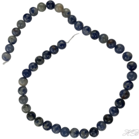 05122 Natuursteen streng (±30cm) Gemstone Blauw/grijs 8mm; gat 1mm 1 streng