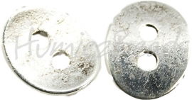 01127 Metalen kraal knoop Antiek zilver (Nikkelvrij) 6 stuks