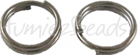 03711 Splitring Zwart (Nikkelvrij) 6mmx0,7mm ±50 stuks