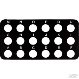 G-0050 Kralenbord /sorteerbord Zwart  13x24,7x0,5cm; gat 25mm 1 Stuks