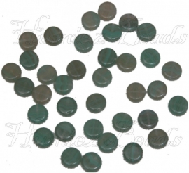 02358 Tsjechische glaskraal Groen-transparant 8mmx3mm 35 stuks