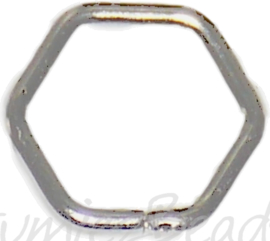 04125 Ringetjes 6-hoekig Metaalkleurig (Nikkelvrij) 7mmx0,7mm ±50 stuks
