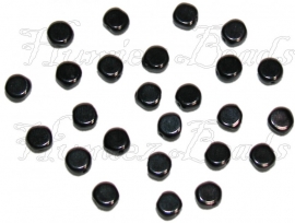 01827 Tschechische glasperle Schwarz 6mm 25 stück