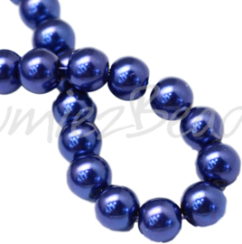 04033 Glasparel DarkBlue 3-4mm; gat 0,5mm 1 streng ±30cm